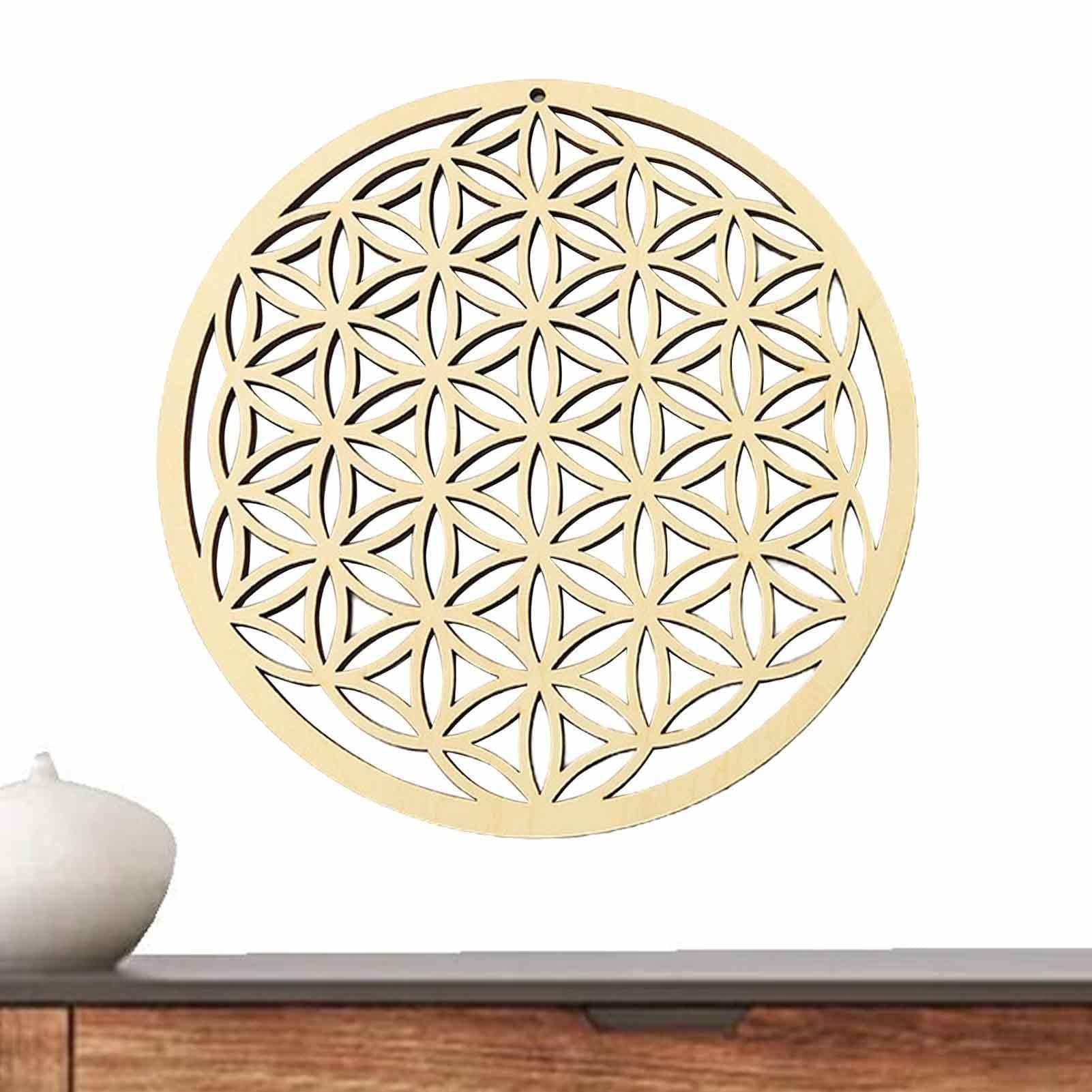 Flower of Life, Flower of Life Wall Hanging Decor, Sacred Geometry Wood Wall Art, Spiritual Home Decor for Yoga/Meditation — image 3