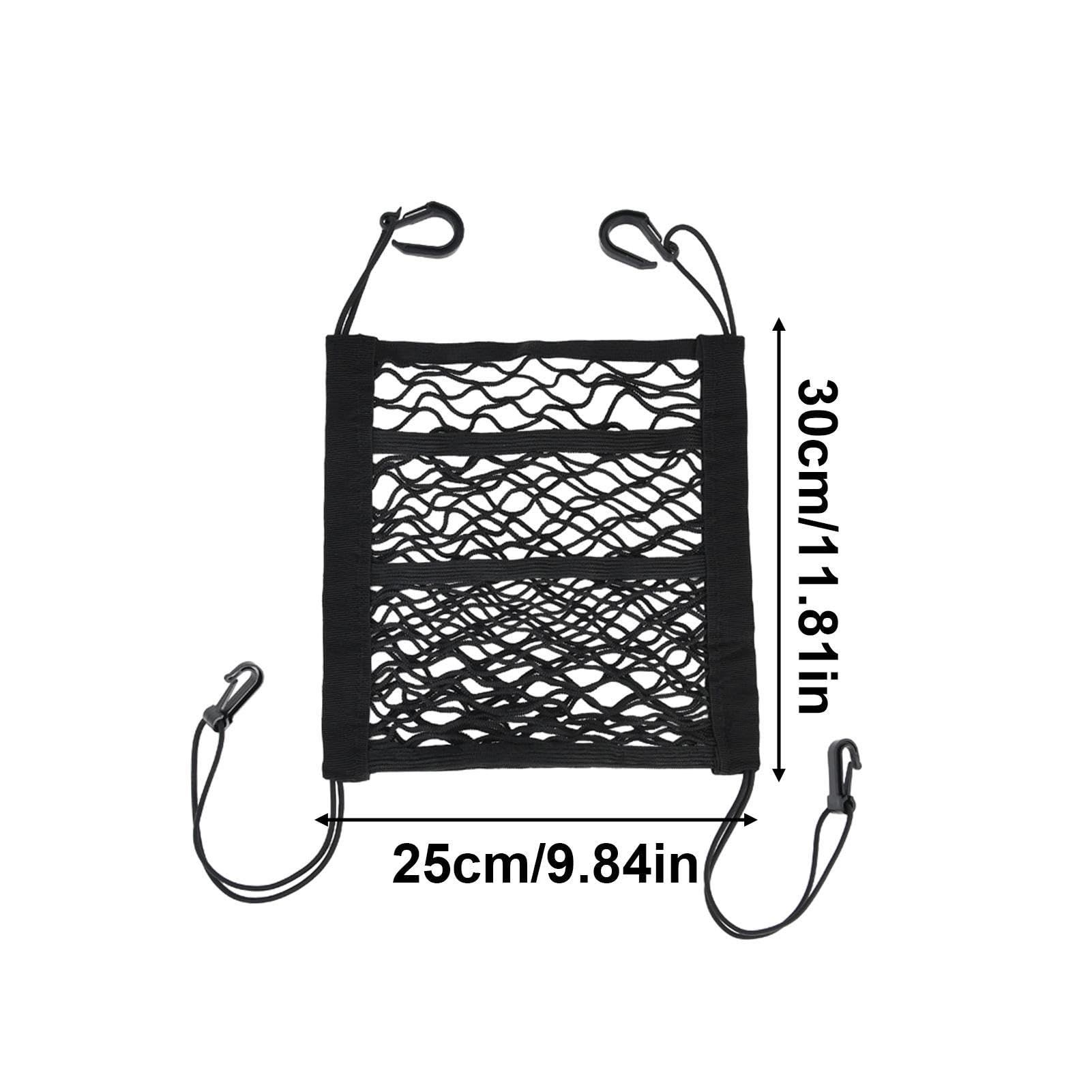 3-Layer Car Mesh Organizer Storage Between Front Seats Kid Dog Pet Net Barrier Car Net Pocket Elastic Tissue Purse Holder Netting — image 2