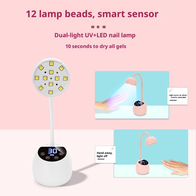 UV LED Nail Lamp Cordless Mini UV Light for Gel Nails Tips,Portable Hands Free Flash Cure Light,USB Rechargeable Nail Dryers with Sensor & 3 Timers,Rotatable — image 4