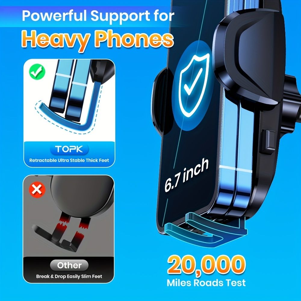 TOPK Car Phone Holder with Strong Suction and Adjustable Arm โ image 6