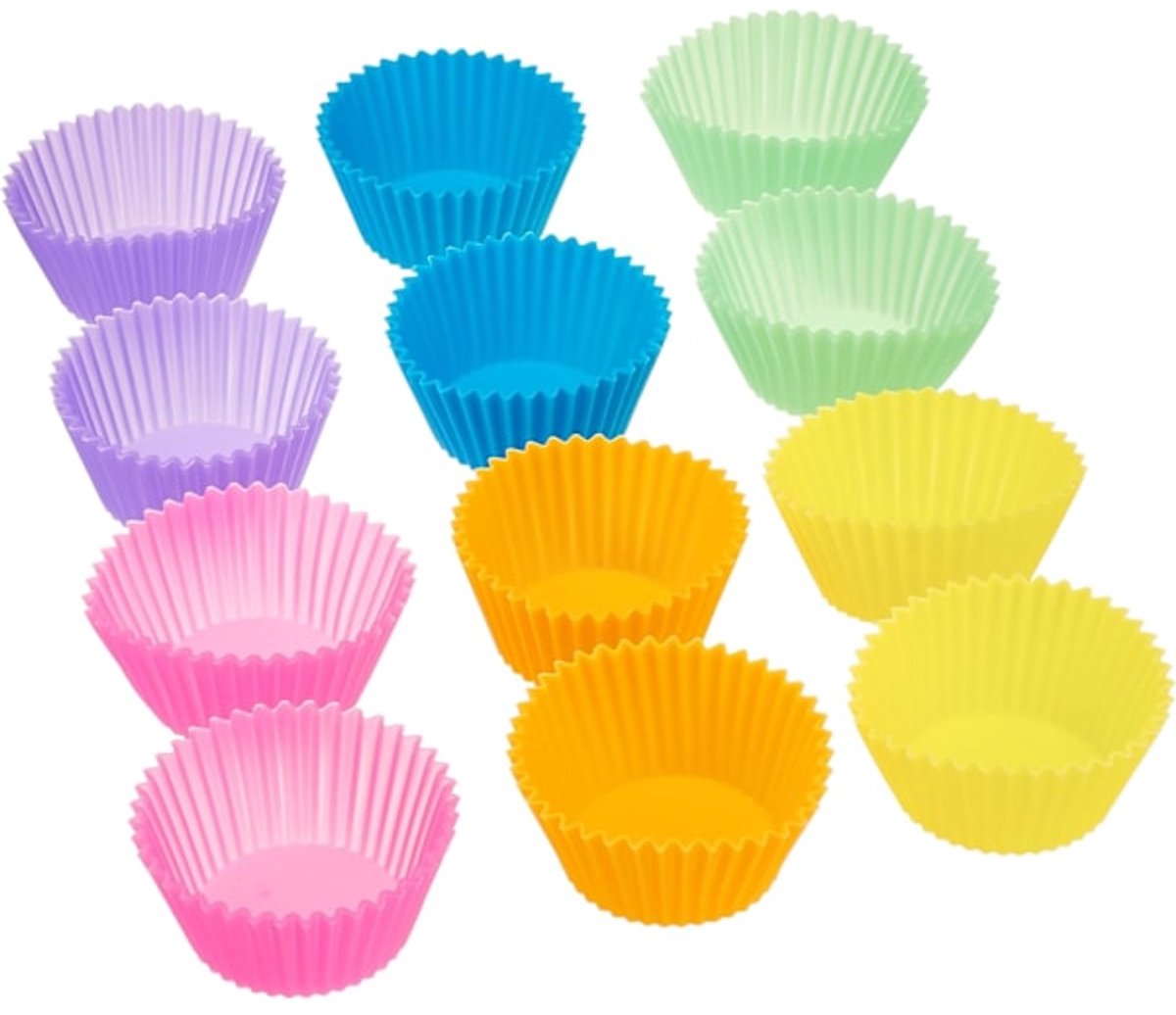 Baking Trays - Round Reusable Baking Trays - Pack of 12 (Ovenproof up to 220°C) - Assorted Colors — image 2