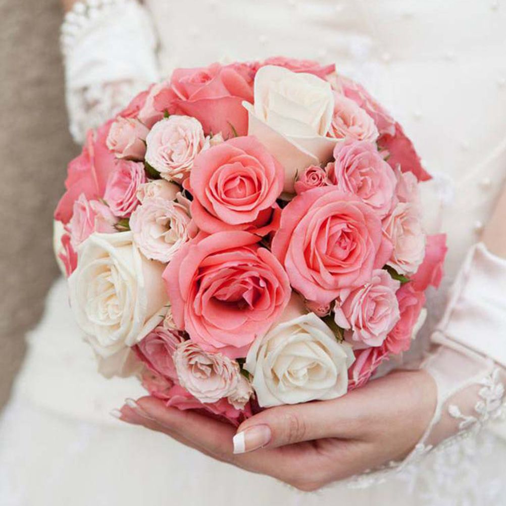 2PCS Foam Bouquet Holder Floral Plastic Handle DIY Bridal Floral Base — image 3