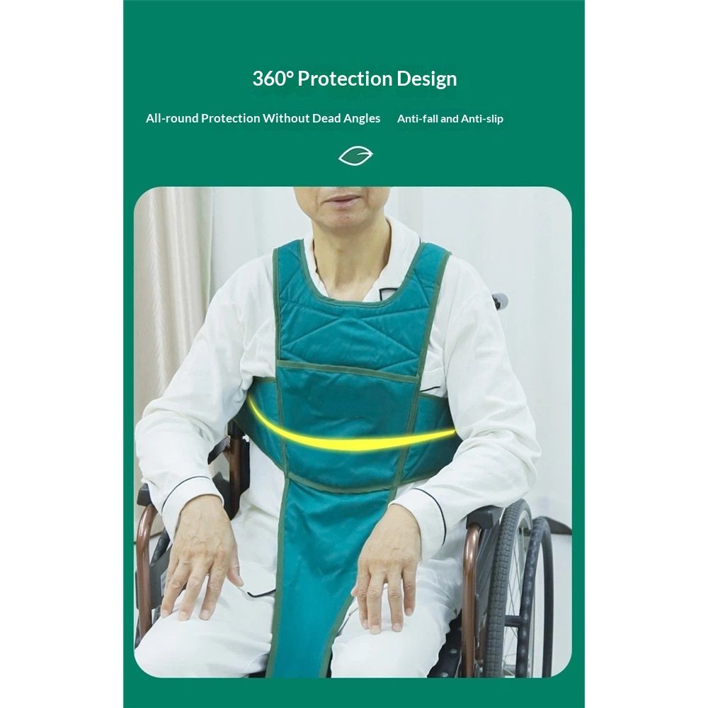 Wheelchair Seat Belt, Non-Slip and Drop-Resistant Wheelchair Safety Belt with Adjustable Straps Metal Buckles for The Elderly — image 2