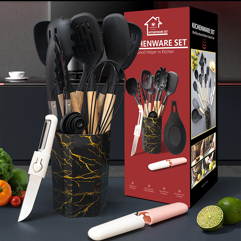 Morandi Green 12-Piece Silicone Cooking Utensil Set - Non-Stick Food-Grade Kitchen Tools with Holder โ image 2