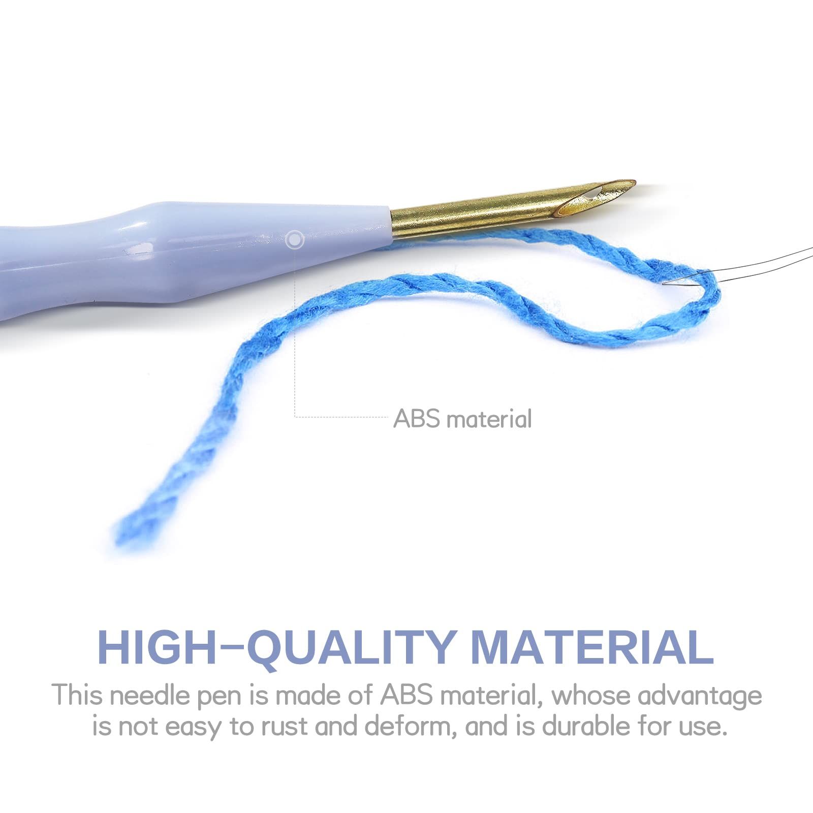 Punch Needle, Adjustable Embroidery Punch Needle, Sewing Embroidery Punch Pen for Stitching Applique Embellishment — image 2