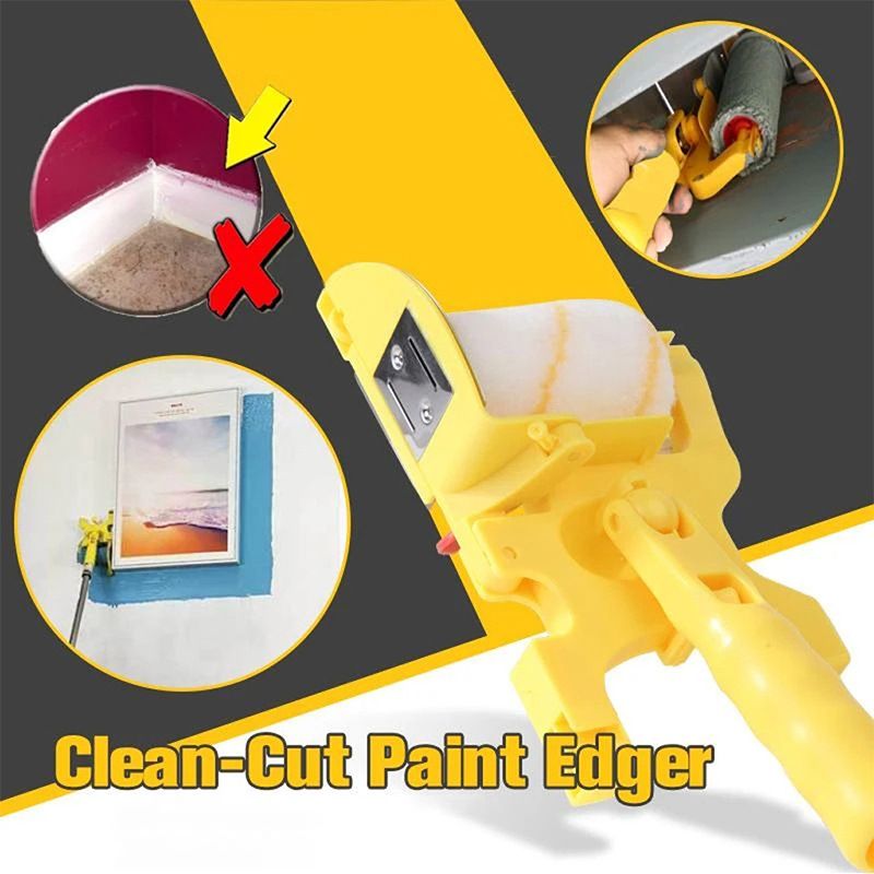 Paint Edger Roller Brush,Multifunctional Hand-held Clean-Cut Paint Edger Roller Brush Portable Tool Kit, Pole Mountable Paint โ image 3