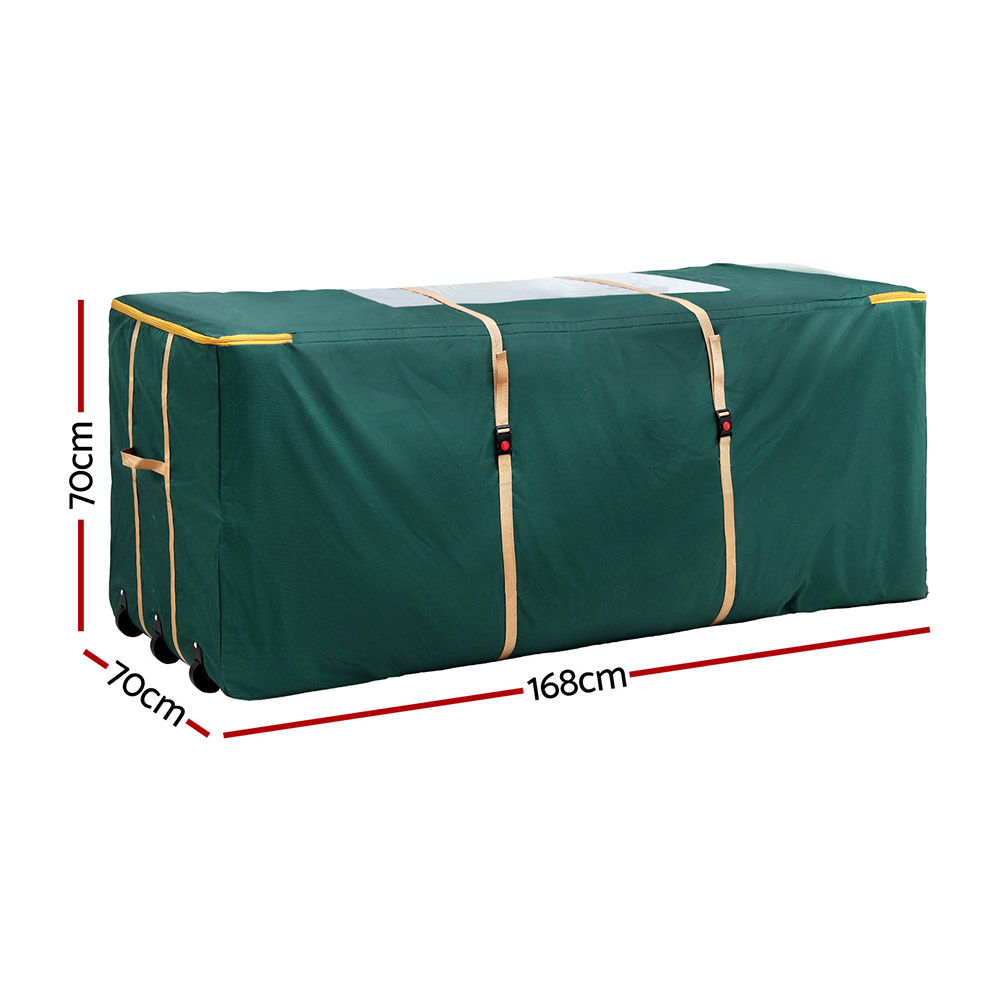 Jingle Jollys Christmas Tree Storage Bag Up to 10ft Visible Handle Wheels Green โ image 2