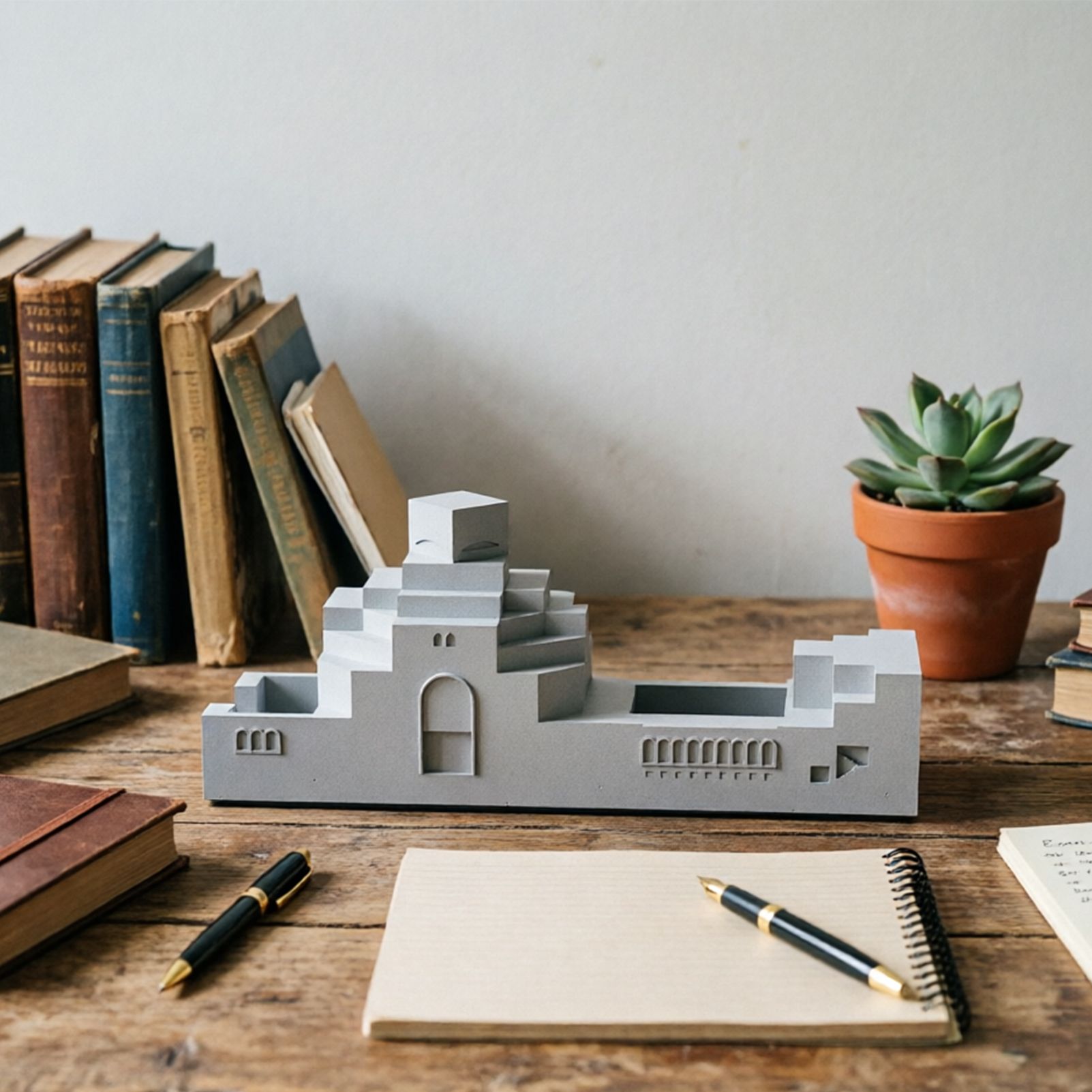 Museum of Islamic Art Doha Concrete Model Architectural Replica Sculpture & Desktop Decor(Grey) — image 3