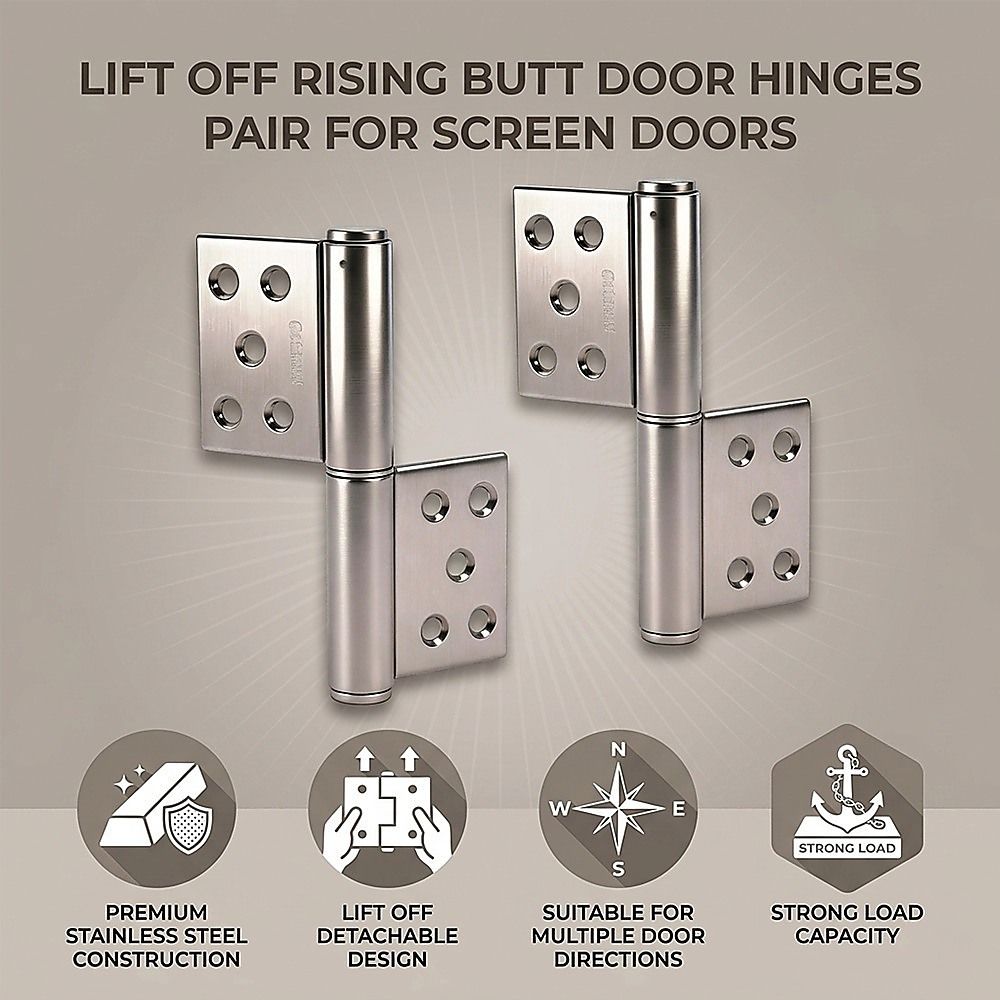 Lift Off Door Hinges Rising Butt Screen Hinge Pair โ image 6