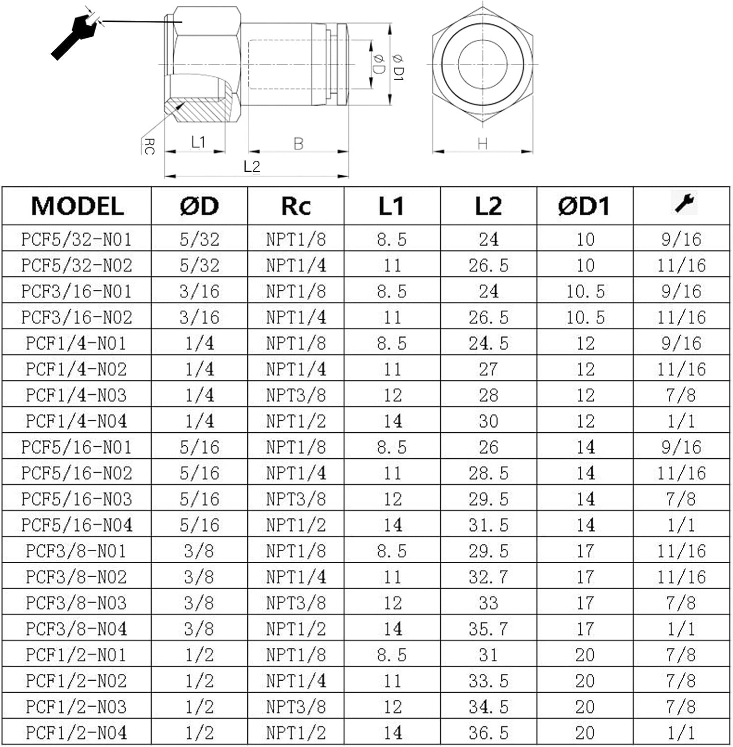 1/4 Inch Air Tube Fittings - 1/8 Npt Female Push To Connect Quick Connect Air Hose Fittings 5Packs — image 4