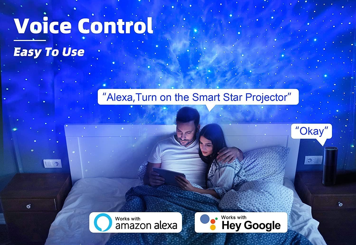 Star Projector Galaxy Light Bedroom connected with Alexa and Google Home โ image 3