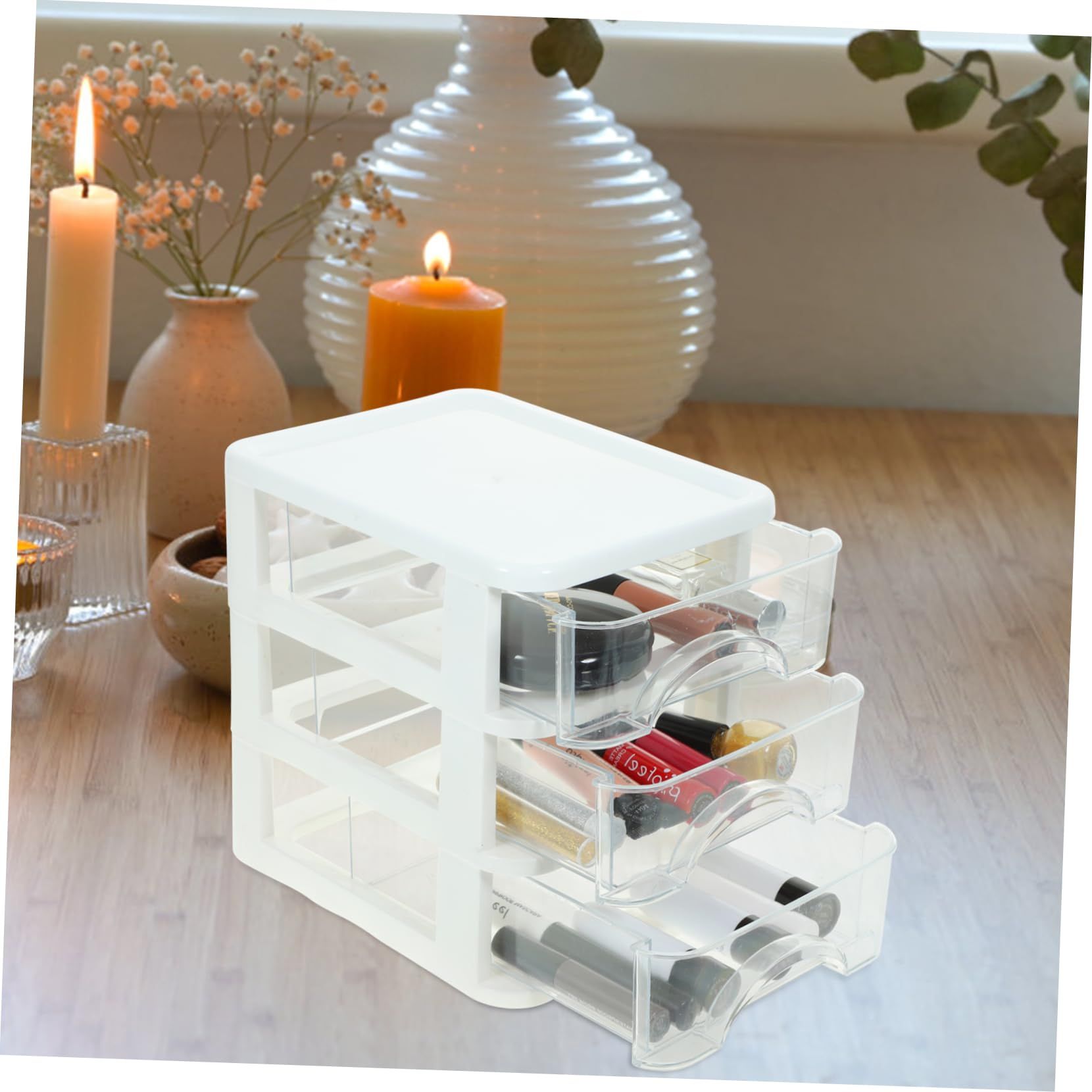 Drawer Office Desk Storage Bins Storage Shelves Storage Shelf Storage Container Stationery Organizer Bathroom Organizer Makeup — image 2
