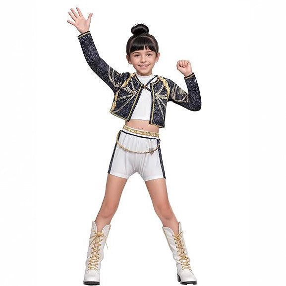 2025 Demon Hunter K-Pop Costume | Halloween Outfit Women Kids Cosplay No. 7 3-piece set_tfrf No. 7 3-piece set 130cm — image 4