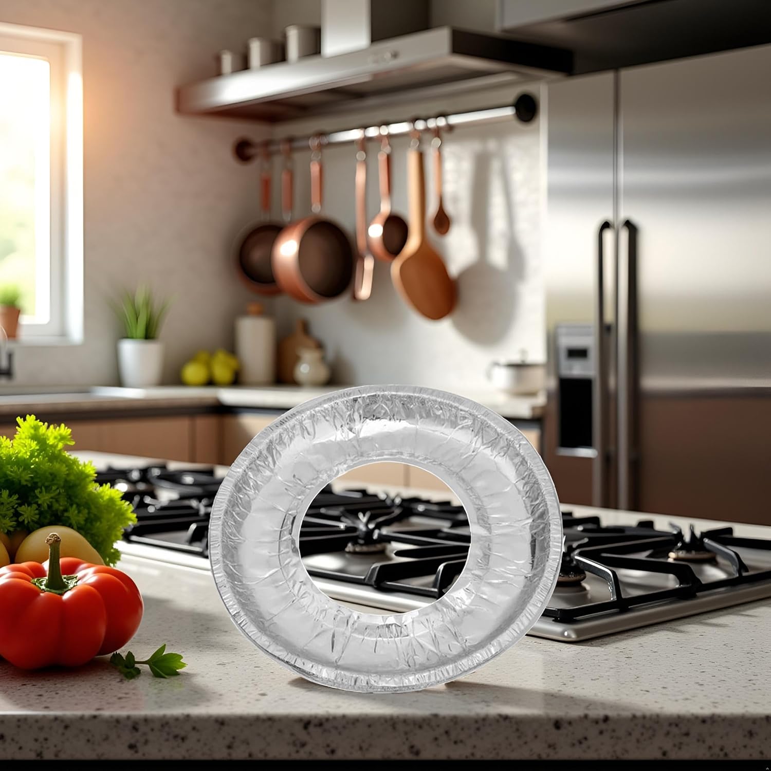 10 Pcs Round Aluminum Foil Stove Burner Covers Disposable Heavy Thick Quality Bib Liners Drip Pans Gas Range Top Protectors Accessories — image 5