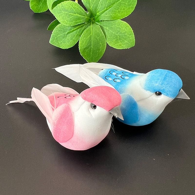 4pcs Artificial Birds Realistic Clip on Bird Ornaments with Feathers for Decoration, Arts & Crafts and Floral Arrangements — image 5