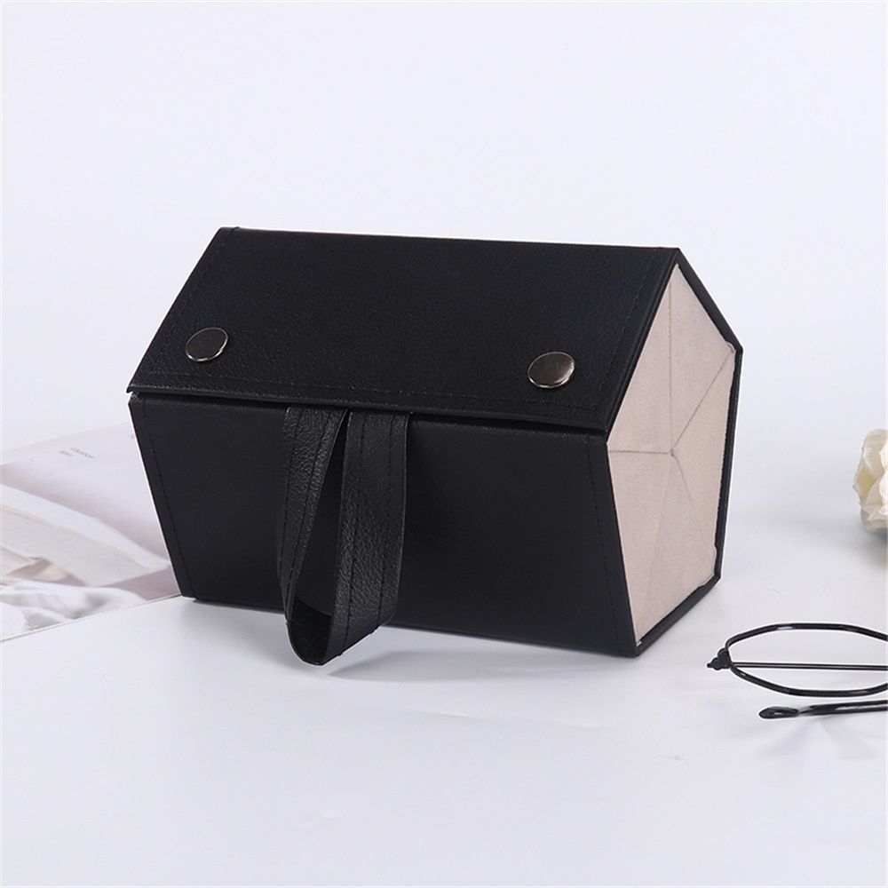 Eyeglass Case Hard Shell, Portable Sunglass Case, Fashionable PU Leather Eyeglass Case, Lightweight(black) — image 4