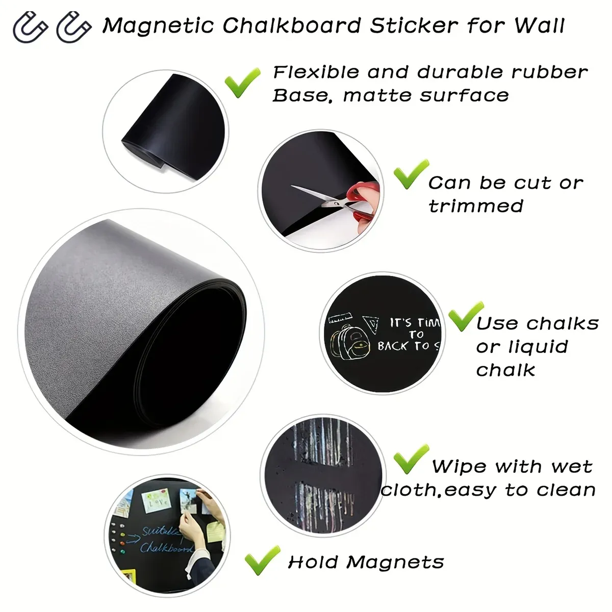 Blackboard Sticker Reusable for Home Office School Drawing Notes — image 5
