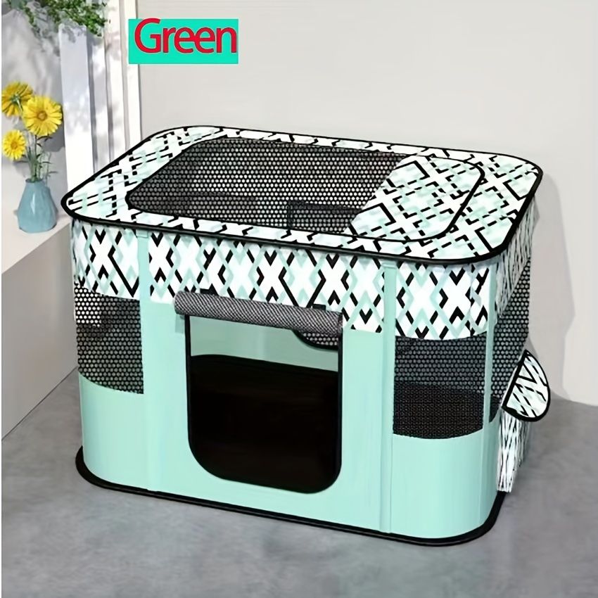 Foldable Pet Playpen for Cats and Small Dogs, Portable Puppy Exercise Cage, Indoor Pet Enclosure with Breathable Mesh, Perfect for Travel, Camping, and Outdoor — image 2
