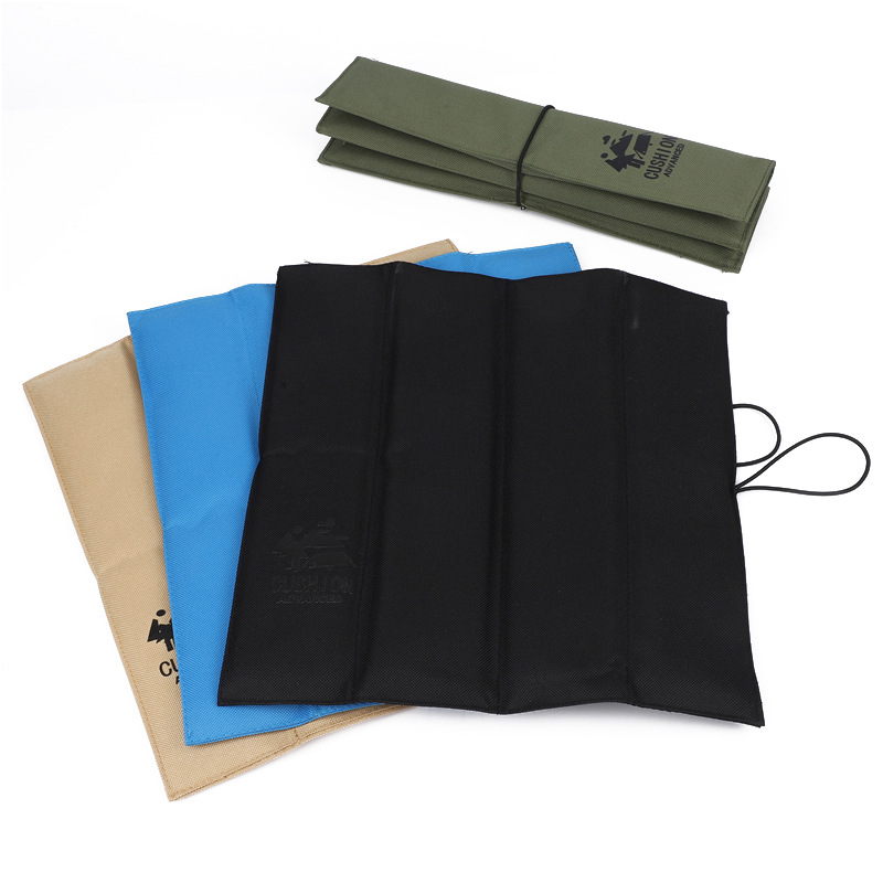 4 PCS Black Portable Waterproof Outdoor Picnic Mat, Moisture-Proof Thermal Seat Pad, Foldable and Lightweight Travel Cushion โ image 2