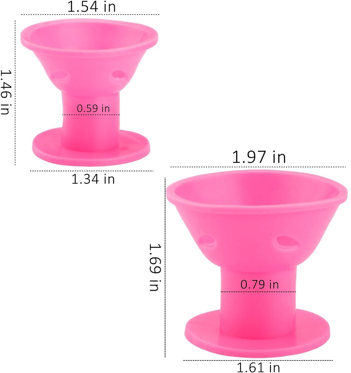 Curlers 40-piece – Pink, 20 large + 20 small curling brushes — image 2