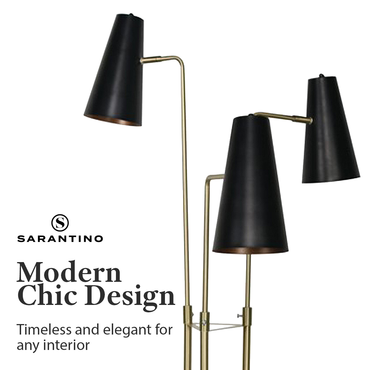 Sarantino Three Metal Shade Floor Lamp โ image 5