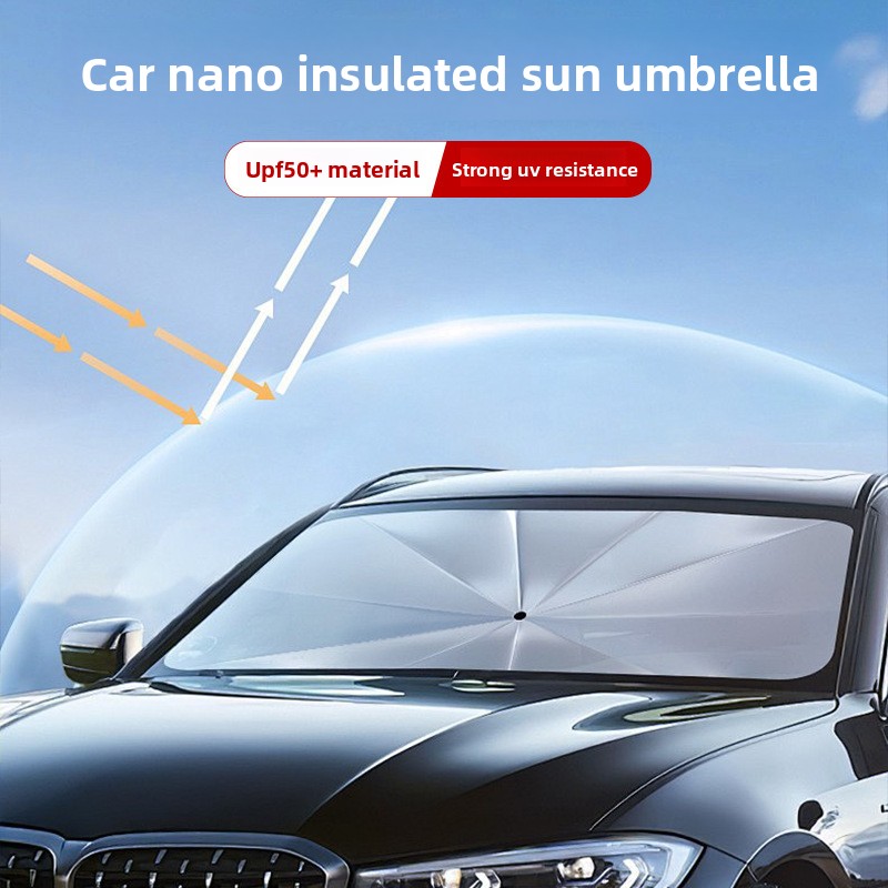 Large size Foldable Car Windshield Sun Shade Umbrella - Ultimate UV & Heat Blocker for Interior Protection โ image 4