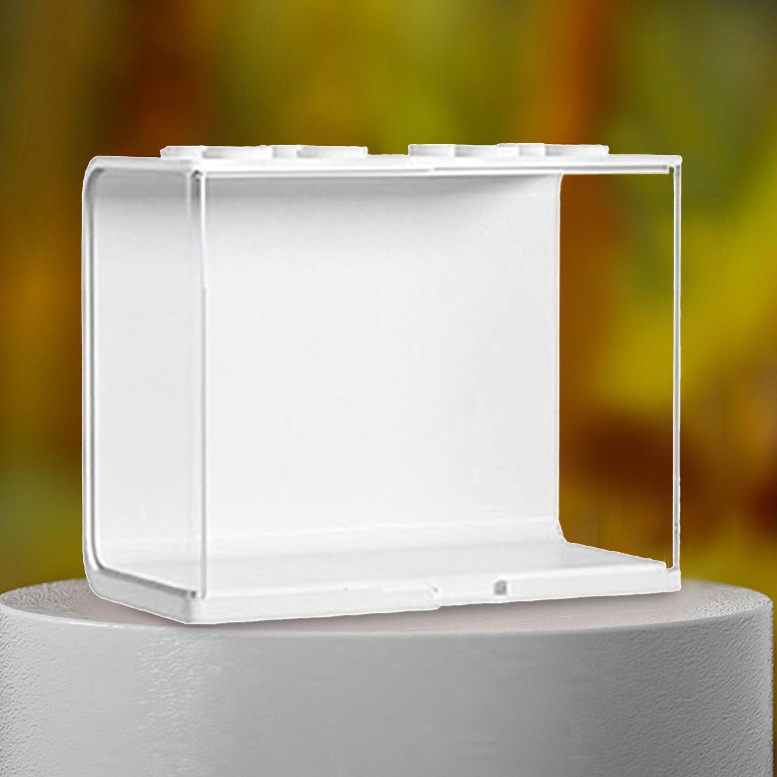 Doll Display Case ABS Transparent Stackable Clear Display Box Toy Storage Stand for Mini Figures Collectibles Large White โ image 6