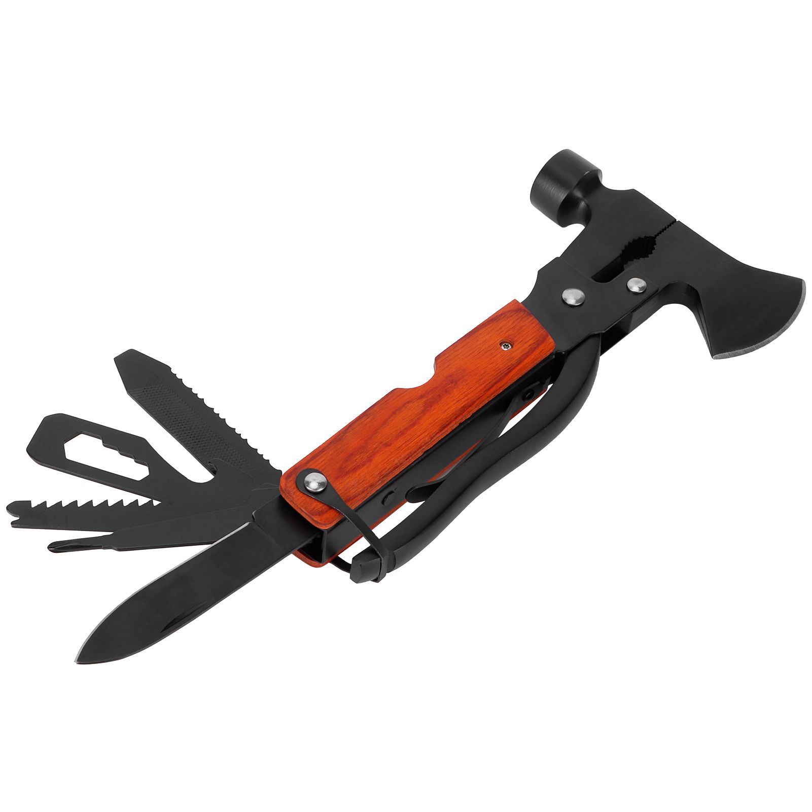 15In1 Axe Hammer MultiFunctional Camping Survival Screwdrivers Pliers Bottle Opener(Wood Grain ) โ image 4
