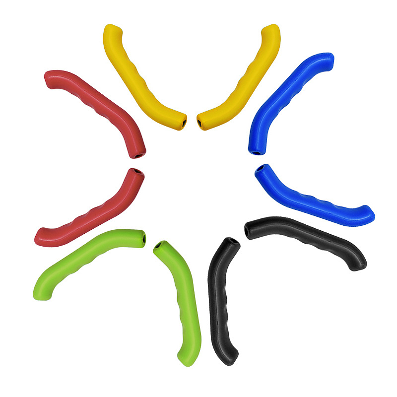 Silicone Bike Handlebar Grips Set 75x12mm Black Red Green Blue Yellow 5 Pairs Universal Fit — image 3