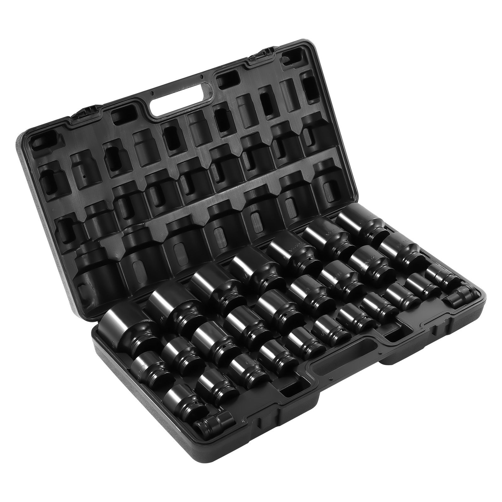 Impact Socket Set 3/4 Inches 29 Piece Impact Sockets, 6-Point Sockets, Rugged Construction, CR-M0, 3/4 Inches Drive Socket Set Impact SAE 3/4 inch - 2-1/2