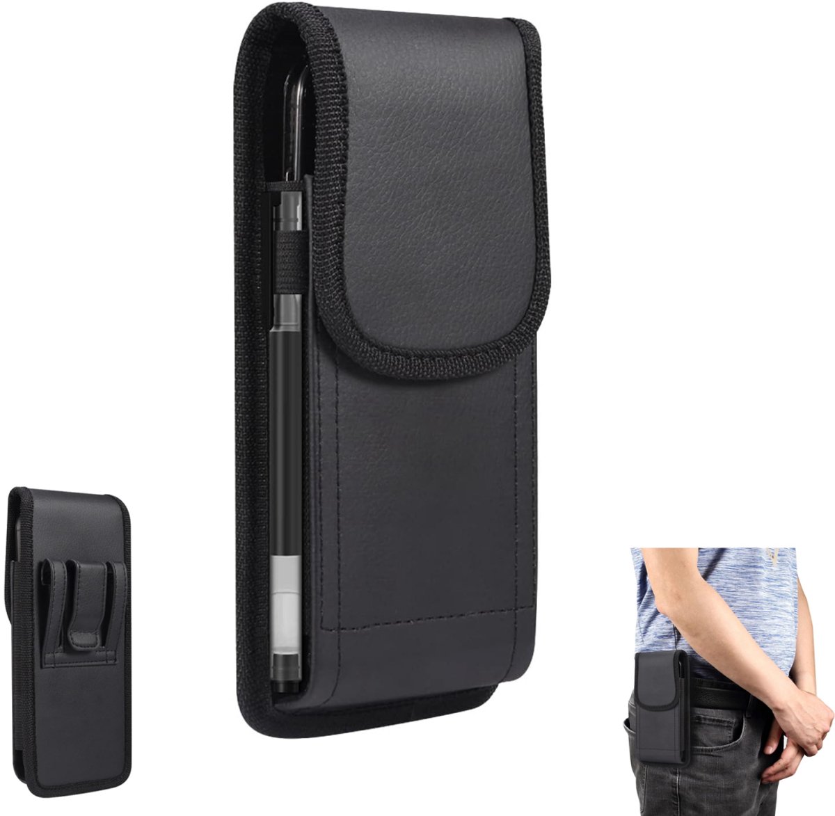 1 piece - 16.3*1.8*8.3 cm - Phone Bag - Phone Holster Bag - Waist Bag - Phone Holder for Belt Clip - Vertical Clip Holster - Men's Belt Phone Holder - Belt