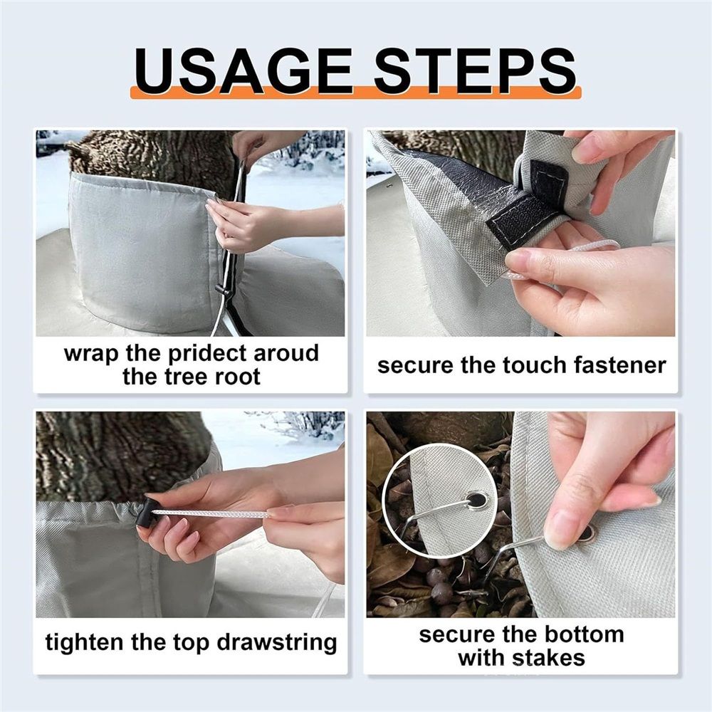 Winter Protection for Palm Trees Root - Palm Root Protection Bag, Thermal Plant Cover Protector with Drawstring for Plants and Trees, Reusable(brown) — image 5