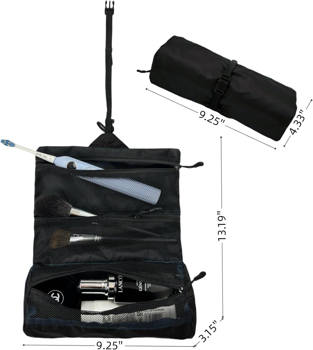 Men's travel toiletry bag - Hanging toiletry bag with waterproof shaver organizer - Makeup and travel essentials container with multiple compartments - Outdoor — image 4