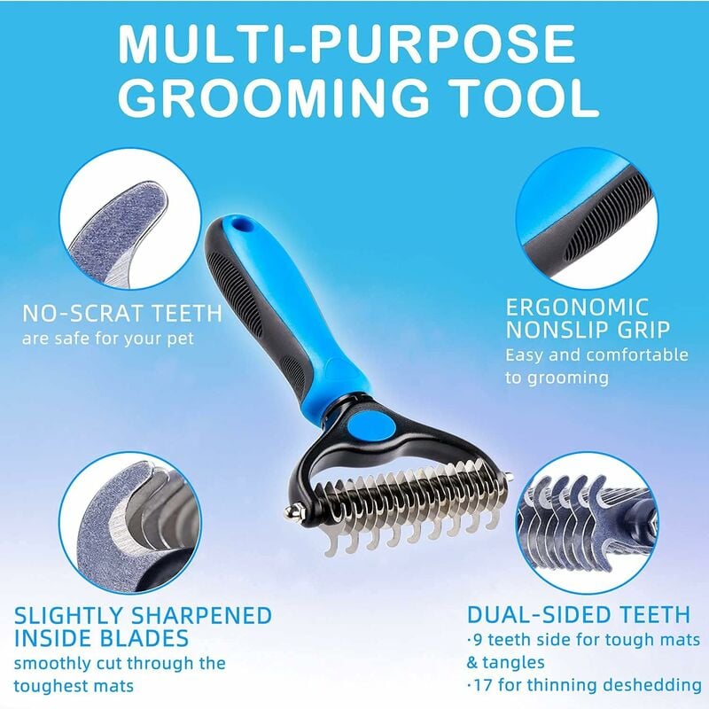 Dog Brush Cat Brush, Grooming Rake for Dogs and Cats to Remove Undercoat from Pets โ image 4