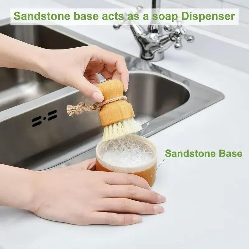 3pcs Dishwashing Brush Set Short Handle Pot Brush for Kitchen Cleaning Scrubbing โ image 4