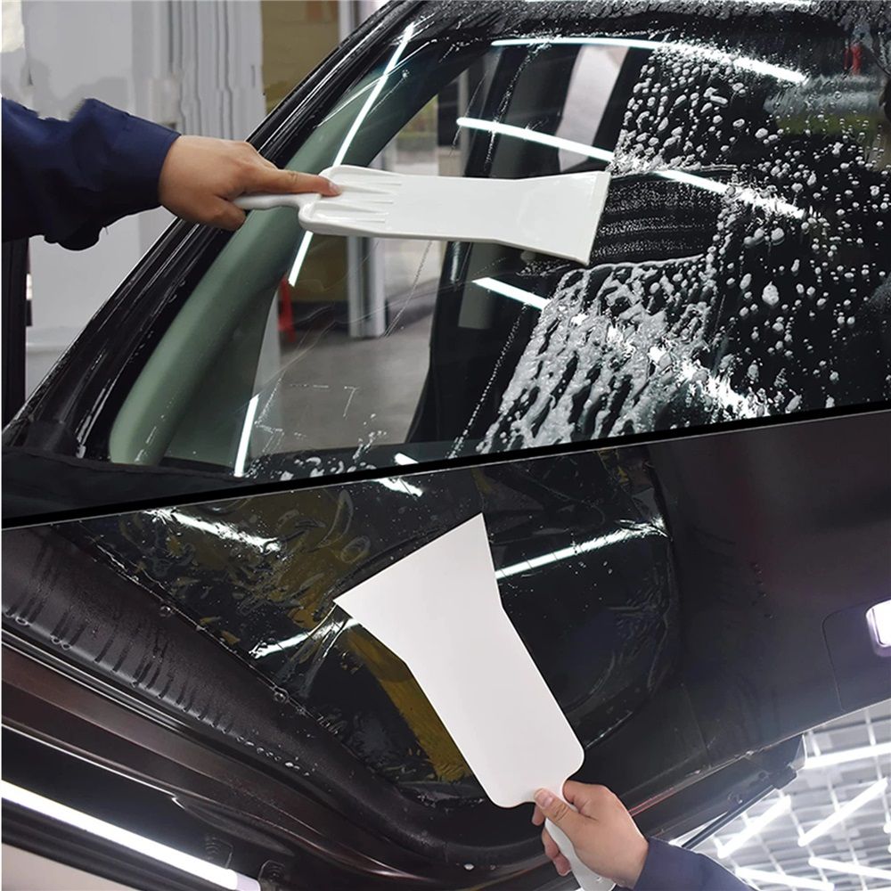 2 PCS Car Paddle Bulldozer Squeegee, Long Handle Window Tint Film Installation Tools, Paddle Bulldozer Scraper for Car Front Rear Windows Glass Cleaning, Car — image 5