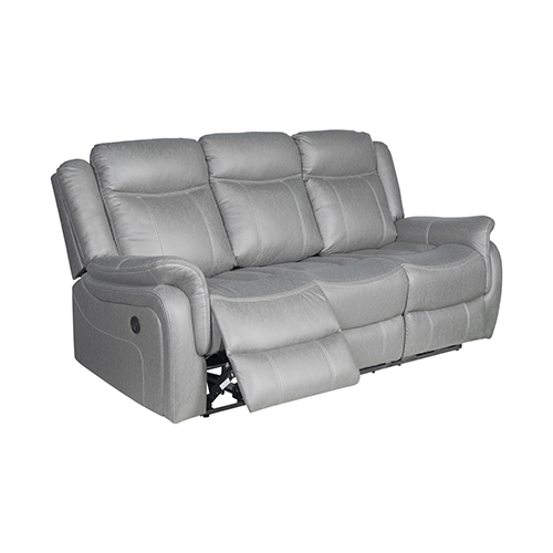 3-2-1 Seater Finest Grey Fabric Recliner Sofa Sturdy Construction Metal Mechanism — image 3