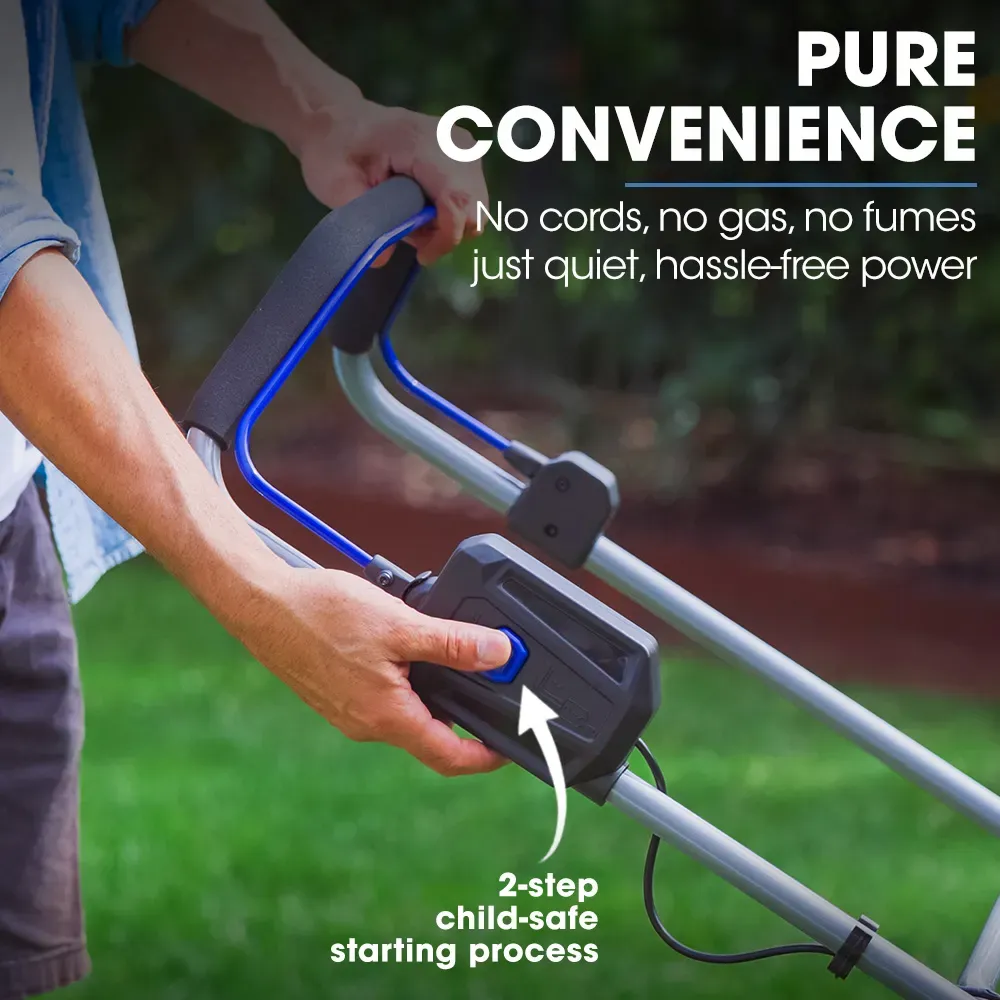 POWERBLADE 480CX 40V 17" Cordless Lawn Mower Kit, Fast Charger, 2 x 4Ah Batteries, 6 Stage Height, Brushless Electric, 430mm Cutting Path — image 5