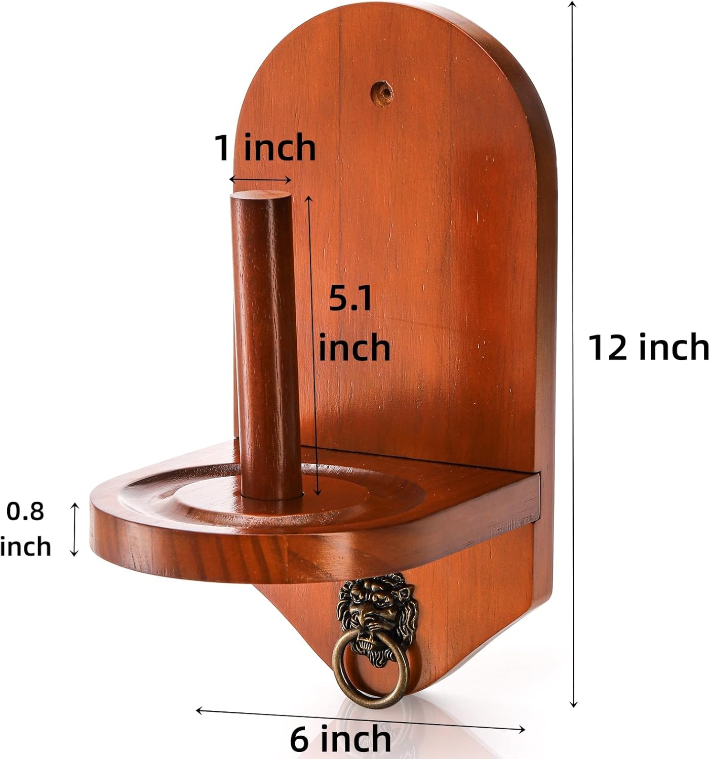 Wall Mounted Cone Chalk Holder, Solid Wood Pool Hand Billiards Table Holder with Beveled Edge and Hardware, Accessories — image 2
