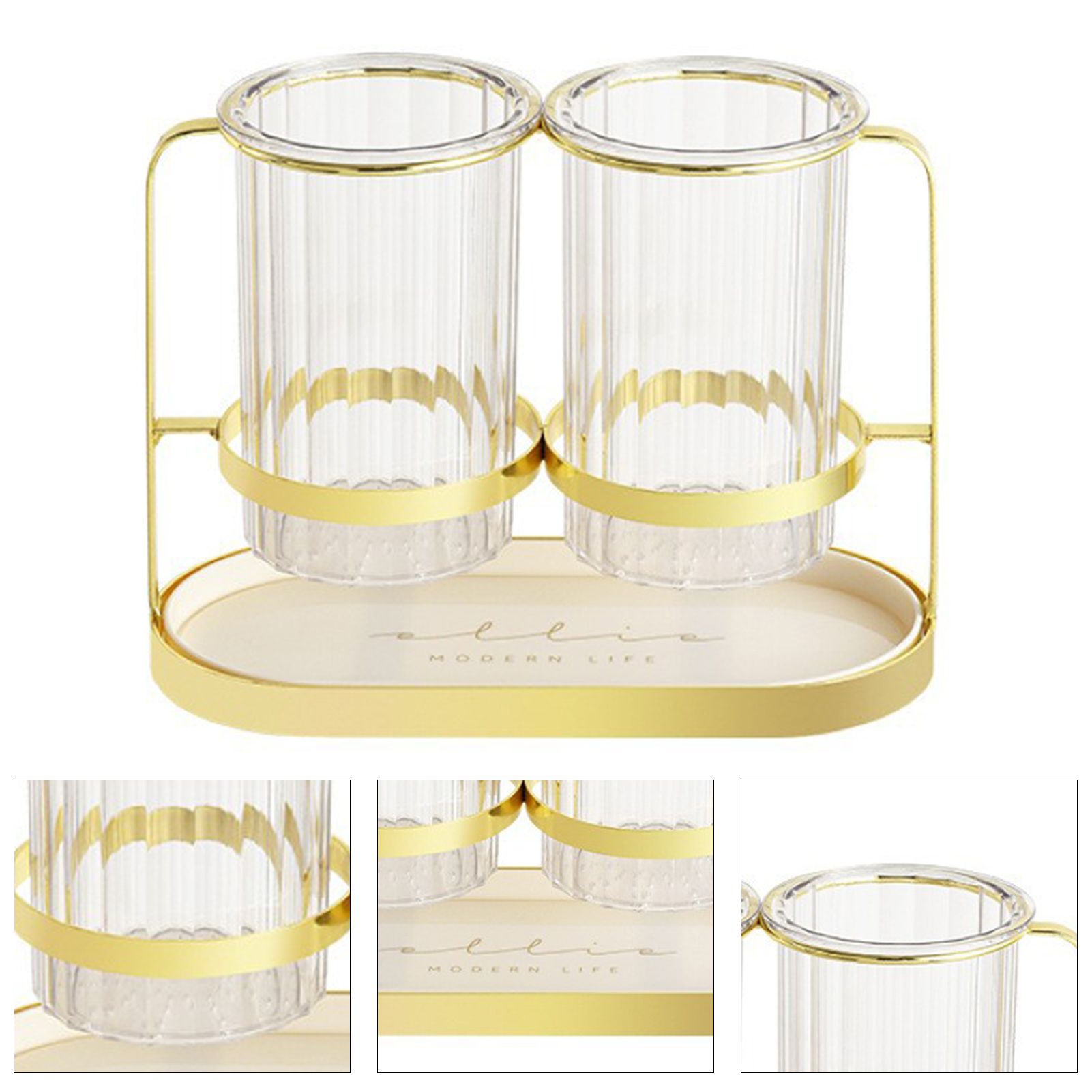 Chopsticks Drying Holder Iron PET Transparent Chopsticks Drying Caddy for Spoons Kitchen Platinum โ image 4