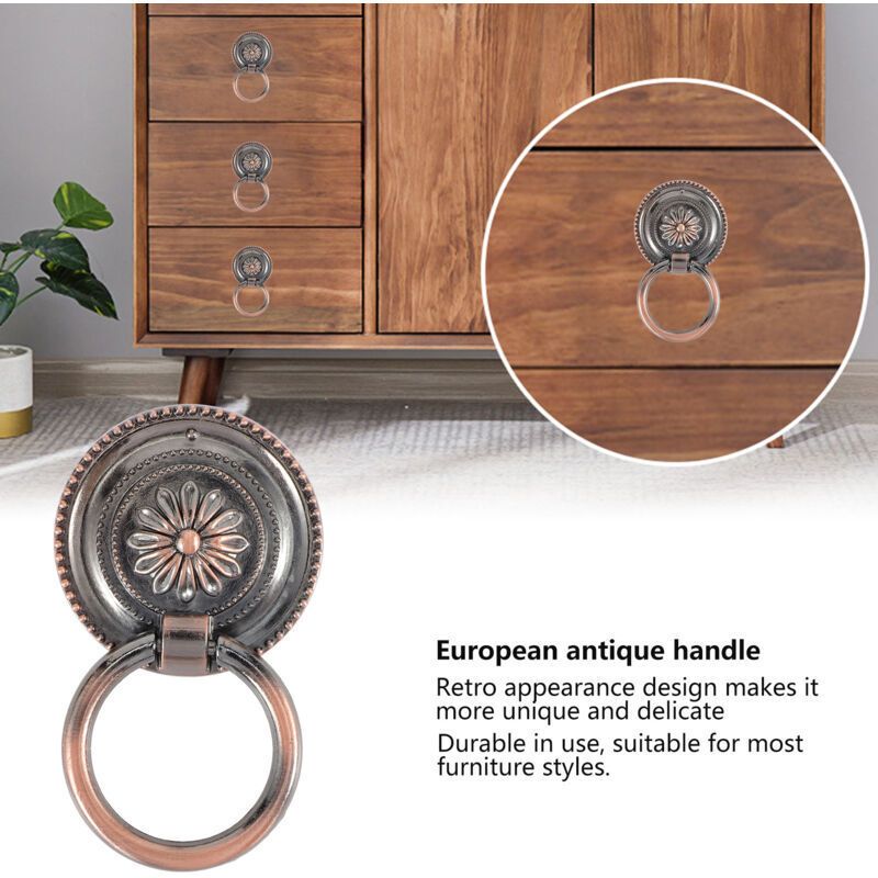 4 Pcs Antique Zinc Alloy Cabinet Door Handles Antique Bronze Hardware โ image 4