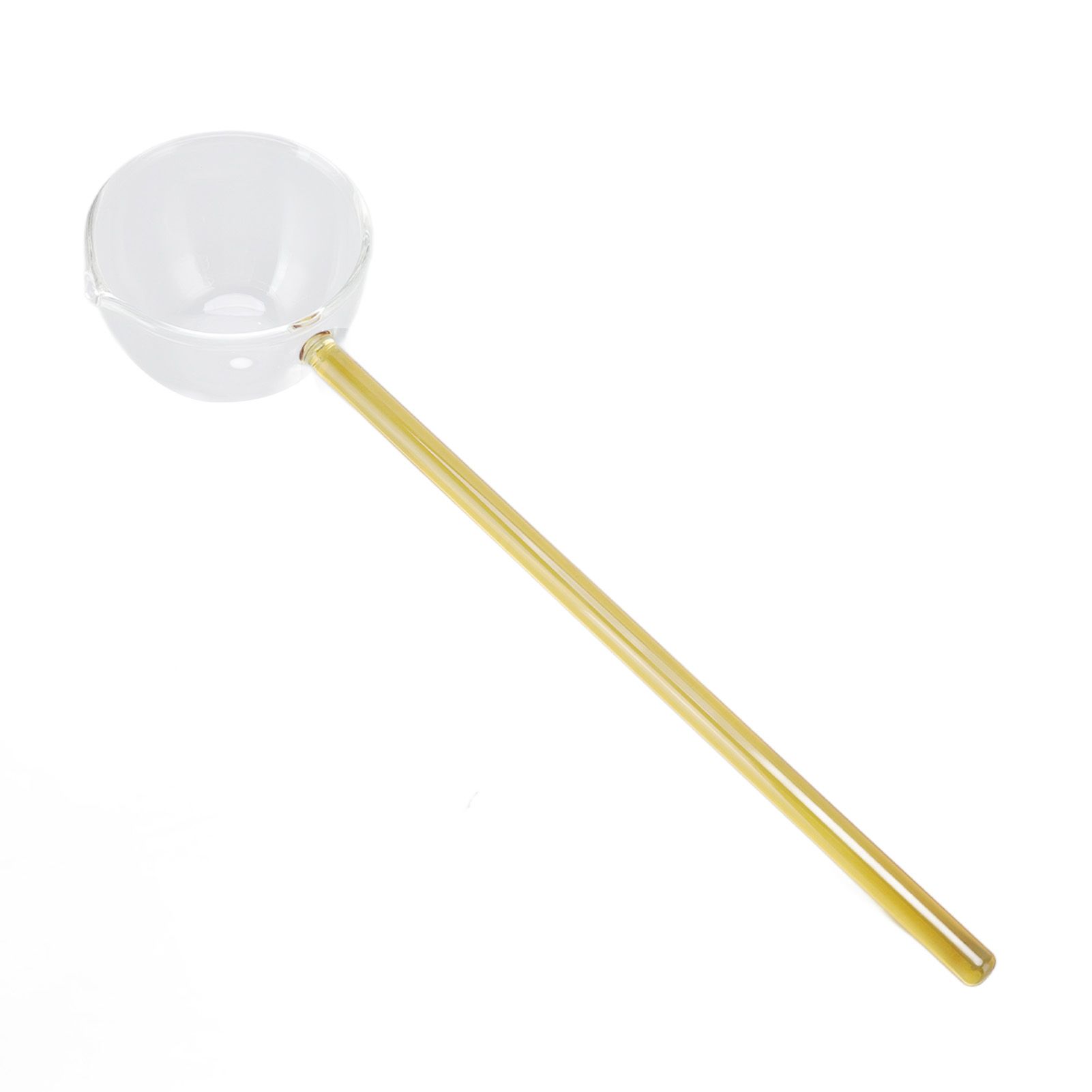 Glass Stirring Spoon High Temperature Resistance Simple 100ML Mixing Spoon Coffee Tea Spoon for Restaurants Home Yellow โ image 4