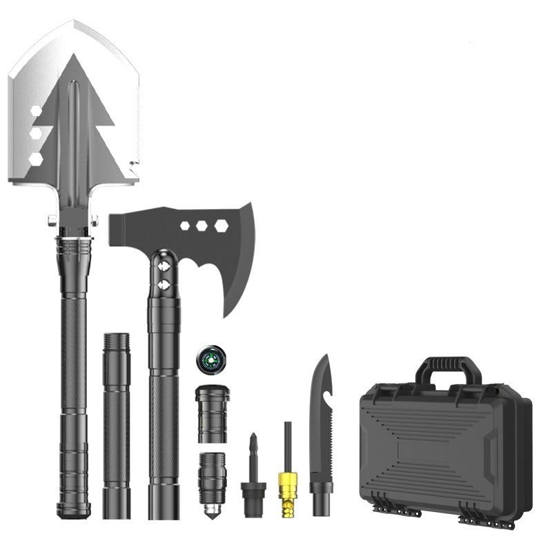 multifunctional entrenching shovel, axe set, outdoor camping, folding shovel, vehicle mounted tool, emergency kit, Australian outback, hiking tool, digging axe โ image 5