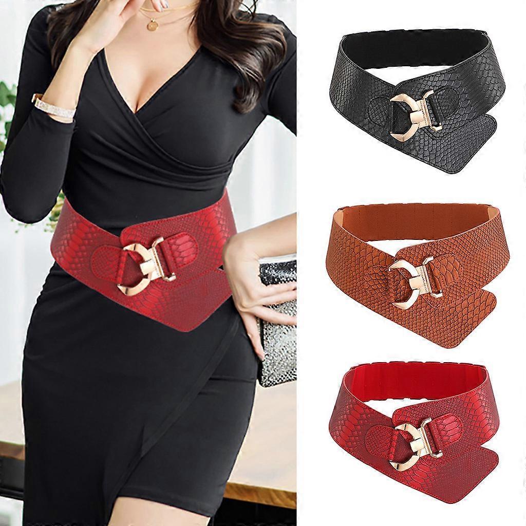 Women's Punk Leather Harness Belt for Dresses, Sculpting Girdle Red โ image 2