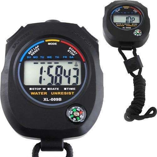 Digital Stopwatch Multifunctional with Built-in Compass, Black