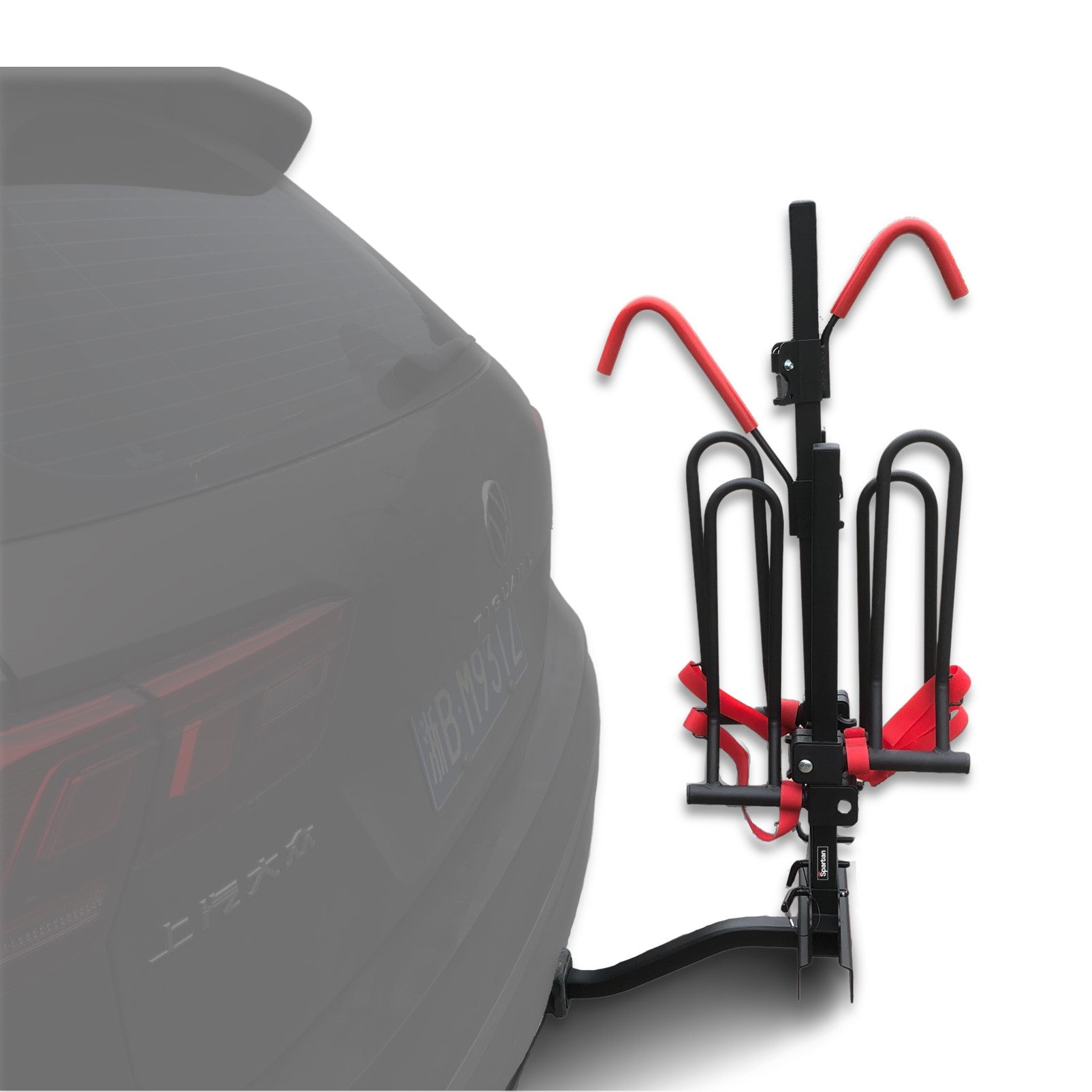 2 Bicycle Bike Rack Rear Car Carrier 2" Hitch Mount Platform Foldable — image 5