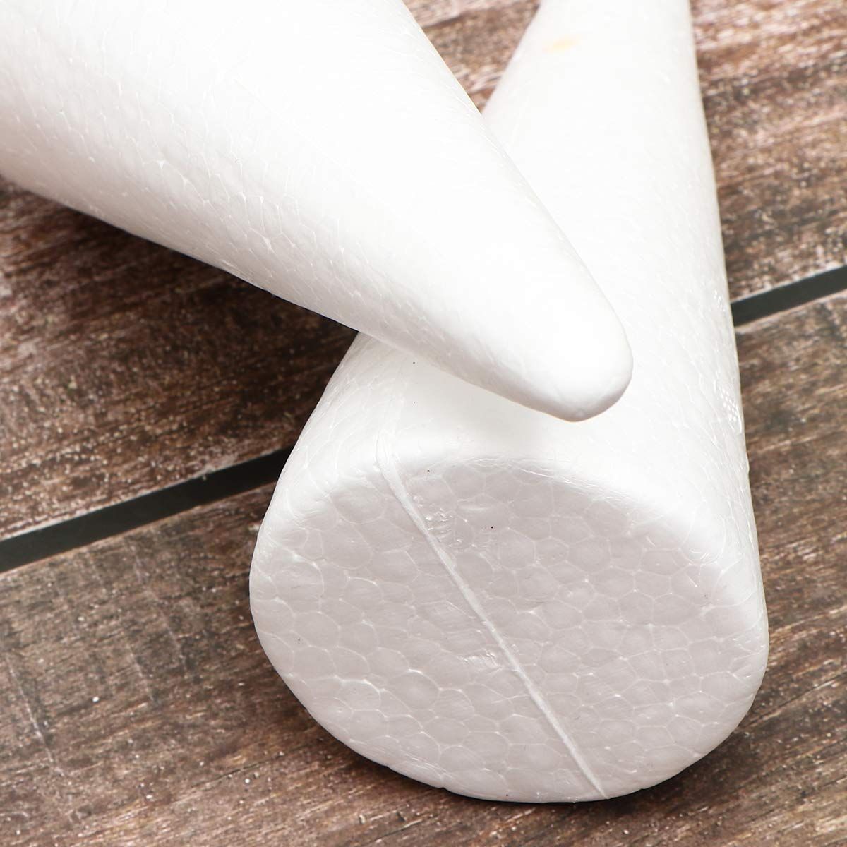 Foam Cone Polystyrene Cone Shapes White Christmas Tree Crafts Table Centerpiece Props Craft Foam Cones White Cone Shaped — image 2