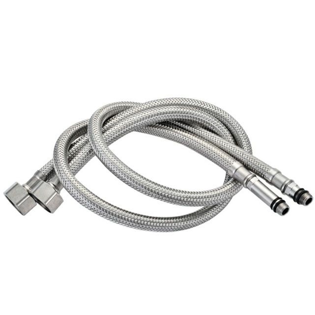 Black Bathroom Faucet Stainless Steel Modern Waterfall Sink Faucet For Home Hotel 2 Hoses — image 5