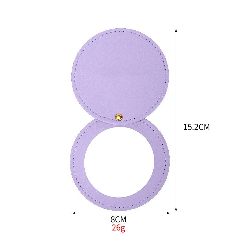 5 Pcs Compact Mirrors for Purses Unbreakable Stainless Steel Mirror with PU Leather Sleeve Mini Portable Makeup Mirror