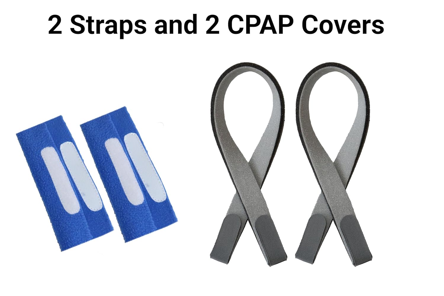 2-Pack CPAP Headgear Straps with 2 CPAP Covers, Compatible with ResMed Swift FX Nasal Pillow CPAP Mask — image 2